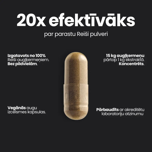 reisi ekstrakta salidzinajums ar senu pulveri